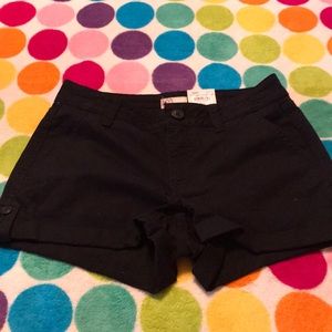 SO black chino shortie shorts size 5